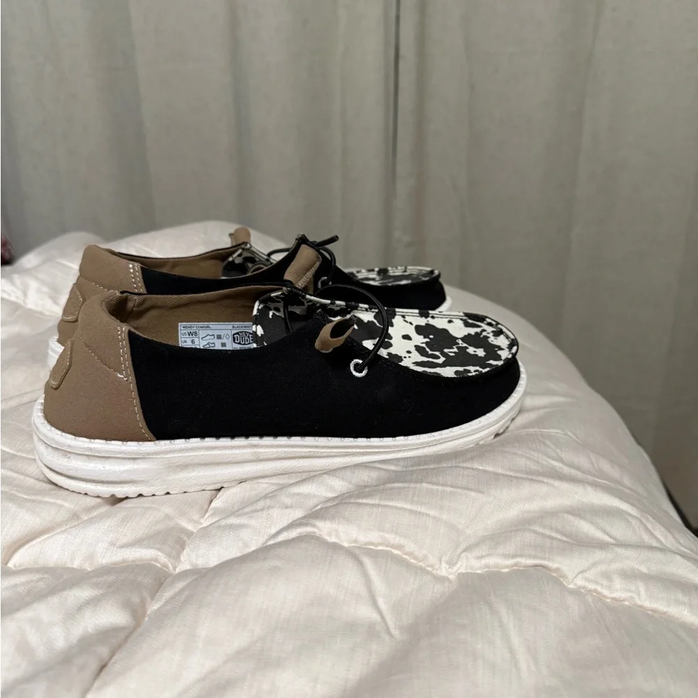Hey Dude Black and White Patterned Shoes - Picture 2 of 4